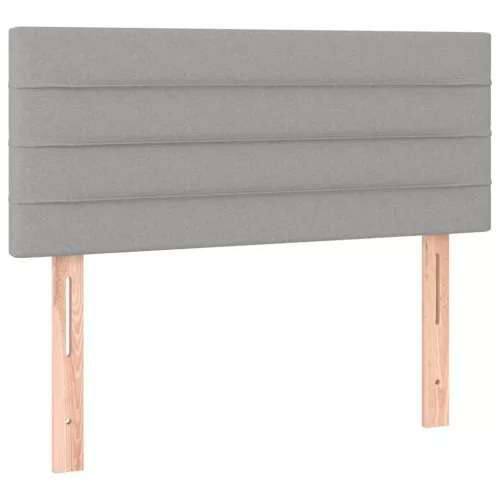  világosszürke szövet LED-es fejtámla 90x5x78/88 cm