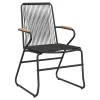  2 db fekete PVC rattan kerti szék 58 x 59 x 85,5 cm