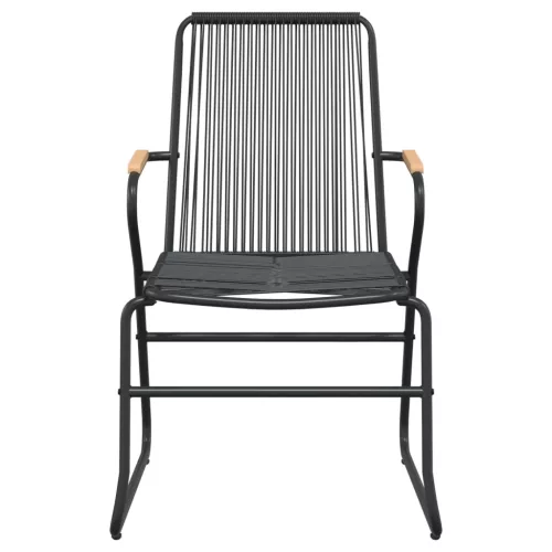  2 db fekete PVC rattan kerti szék 58 x 59 x 85,5 cm