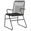  2 db fekete PVC rattan kerti szék 58 x 59 x 85,5 cm