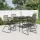  4 db fekete PVC rattan kerti szék 58 x 59 x 85,5 cm