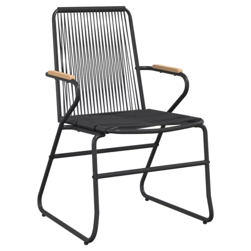  4 db fekete PVC rattan kerti szék 58 x 59 x 85,5 cm