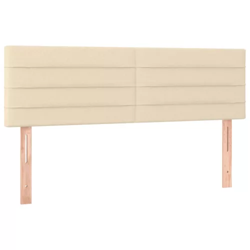  krémszínű szövet LED-es fejtámla 144x5x78/88 cm