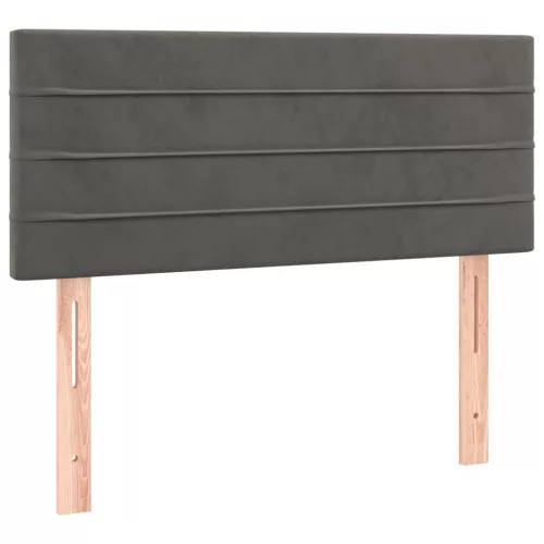  sötétszürke bársony LED-es fejtámla 100x5x78/88 cm