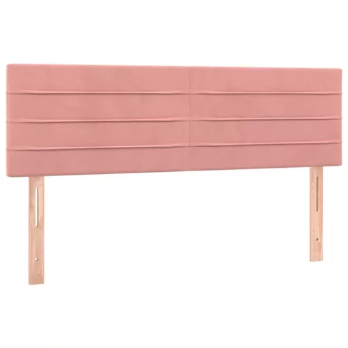  rózsaszín bársony LED-es fejtámla 144x5x78/88 cm