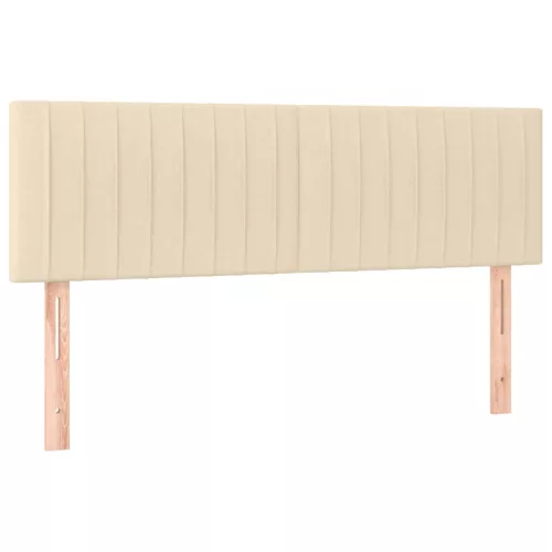  krémszínű szövet LED-es fejtámla 144x5x78/88 cm