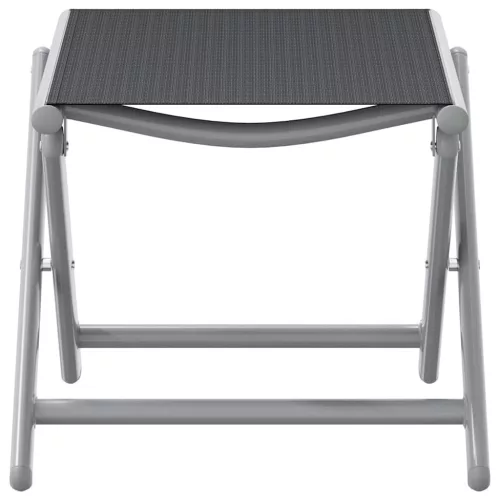  fekete és ezüst textilén és alumínium összecsukható lábtartó