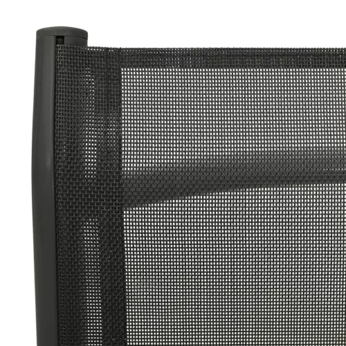  2 db fekete textilén és alumínium dönthető kerti fekvőszék