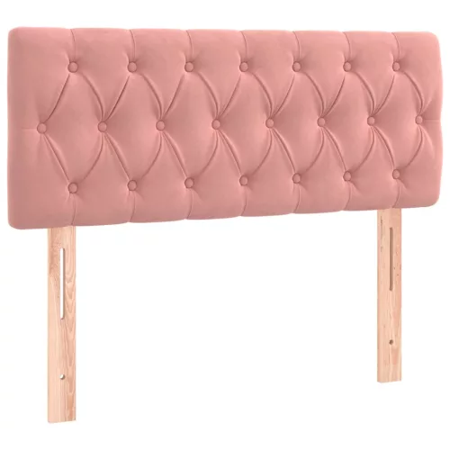  rózsaszín bársony LED-es fejtámla 90 x 7 x 78/88 cm