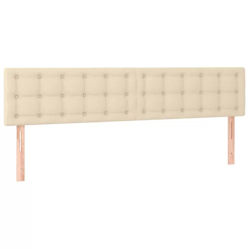  krémszínű szövet LED-es fejtámla 200x5x78/88 cm