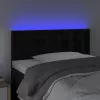  fekete bársony LED-es fejtámla 80 x 5 x 78/88 cm