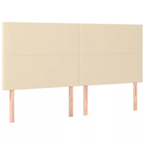  krémszínű szövet LED-es fejtámla szárnyakkal 160x5x118/128 cm