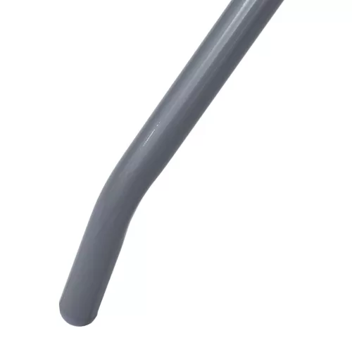  világosszürke acél és üveg kerti asztal 80 cm