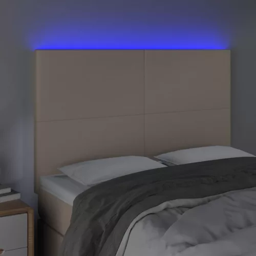  cappuccino műbőr LED-es fejtámla 144x5x118/128 cm