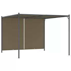    tópszínű kerti pavilon behúzható tetővel 3 x 3 m 180 g/m²
