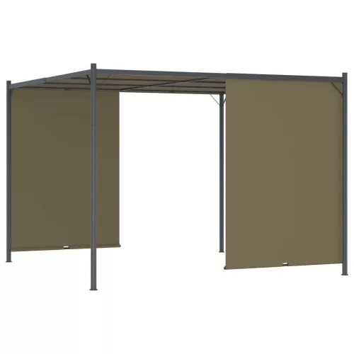  tópszínű kerti pavilon behúzható tetővel 3 x 3 m 180 g/m²
