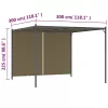  tópszínű kerti pavilon behúzható tetővel 3 x 3 m 180 g/m²