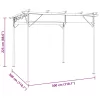  antracitszürke acél pavilon behúzható tetővel 3 x 3 m 180 g/m²