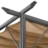  tópszínű acél pavilon behúzható tetővel 3 x 3 m 180 g/m²