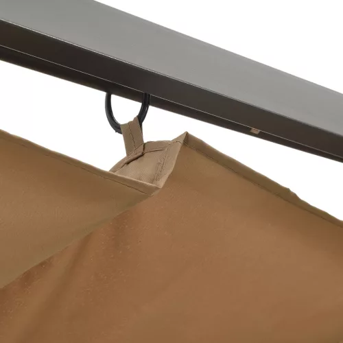  tópszínű acél pavilon behúzható tetővel 3 x 3 m 180 g/m²
