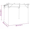  tópszínű acél pavilon behúzható tetővel 3 x 3 m 180 g/m²