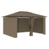  tópszínű kerti pavilon függönyökkel 4 x 3 m 180 g/m²