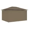  tópszínű kerti pavilon függönyökkel 4 x 3 m 180 g/m²