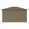  tópszínű kerti pavilon függönyökkel 4 x 3 m 180 g/m²