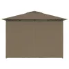  tópszínű kerti pavilon függönyökkel 4 x 3 m 180 g/m²