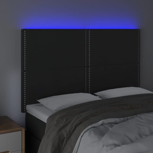  fekete bársony LED-es fejtámla 144x5x118/128 cm