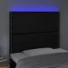  fekete műbőr LED-es fejtámla 80x5x118/128 cm