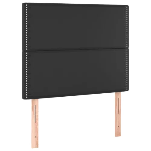  fekete műbőr LED-es fejtámla 80x5x118/128 cm