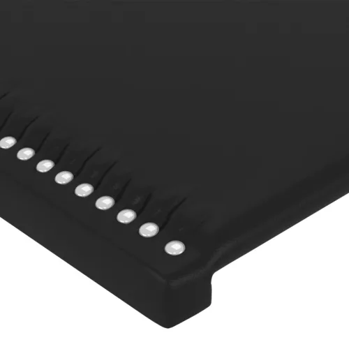  fekete műbőr LED-es fejtámla 80x5x118/128 cm