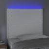  fehér műbőr LED-es fejtámla 100x5x118/128 cm