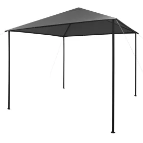  antracitszürke szövet és acél pavilon 3 x 3 m 180 g/m²