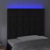  fekete műbőr LED-es fejtámla 100x5x118/128 cm