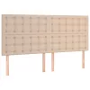  cappuccino műbőr LED-es fejtámla 180x5x118/128 cm