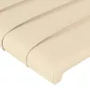  krémszínű szövet LED-es fejtámla 80x5x118/128 cm