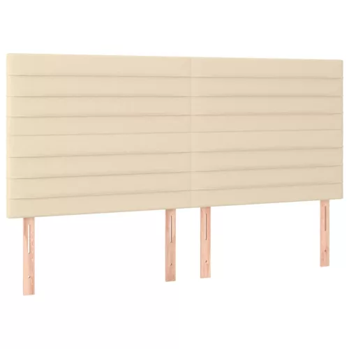  krémszínű szövet LED-es fejtámla 180x5x118/128 cm