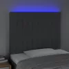  sötétszürke szövet LED-es fejtámla 90x5x118/128 cm