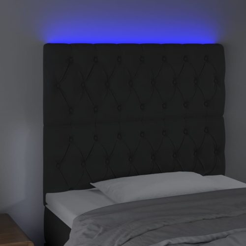  fekete bársony LED-es fejtámla 100x7x118/128 cm