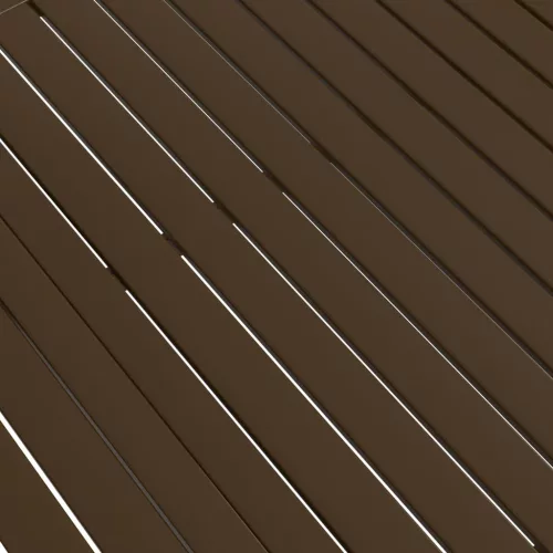  barna acél kerti asztal 140 x 80 x 72 cm