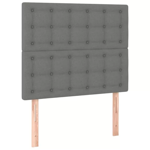  sötétszürke szövet LED-es fejtámla 80x5x118/128 cm
