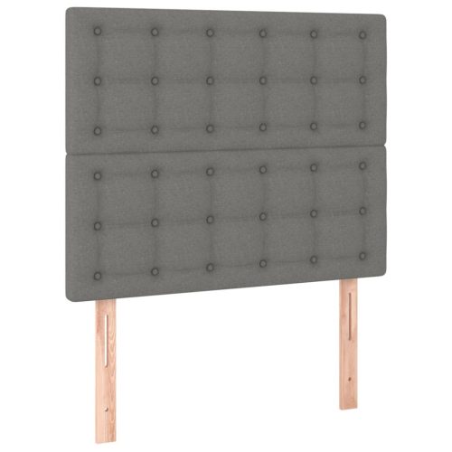  sötétszürke szövet LED-es fejtámla 100x5x118/128 cm