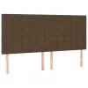  sötétbarna szövet LED-es fejtámla 200x5x118/128 cm