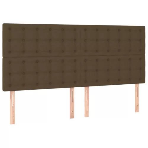  sötétbarna szövet LED-es fejtámla 200x5x118/128 cm