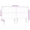  sötétbarna szövet LED-es fejtámla 200x5x118/128 cm