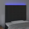  fekete bársony LED-es fejtámla 80x5x118/128 cm