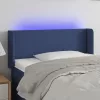 kék szövet LED-es fejtámla 93 x 16 x 78/88 cm