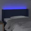  kék szövet LED-es fejtámla 93 x 16 x 78/88 cm